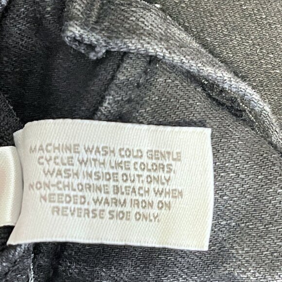 Chicos Size 4 XXL Short Ultimate Fit Barely Flare Leg Jeans Black Platinum Denim - Picture 6 of 11